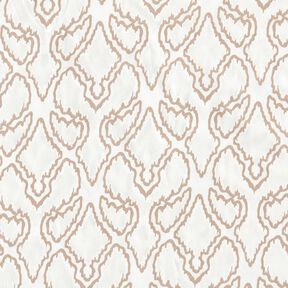 Baumwollstoff Schlangenlinien – beige/dunkelbeige, 
