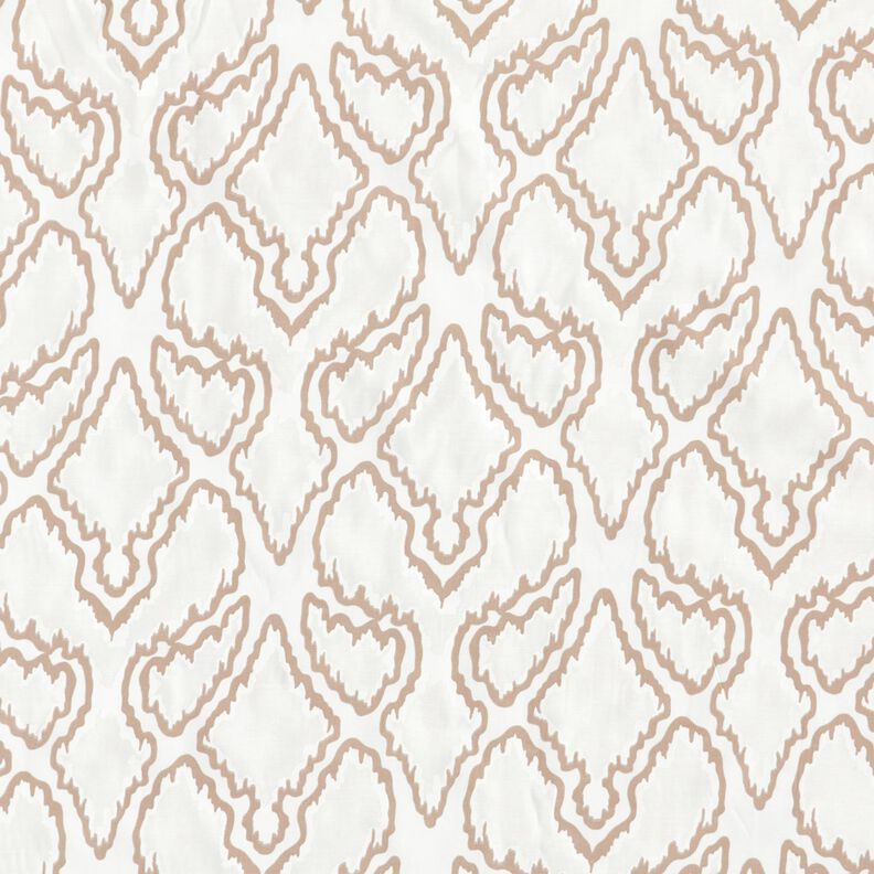 Baumwollstoff Schlangenlinien – beige/dunkelbeige,  image number 1