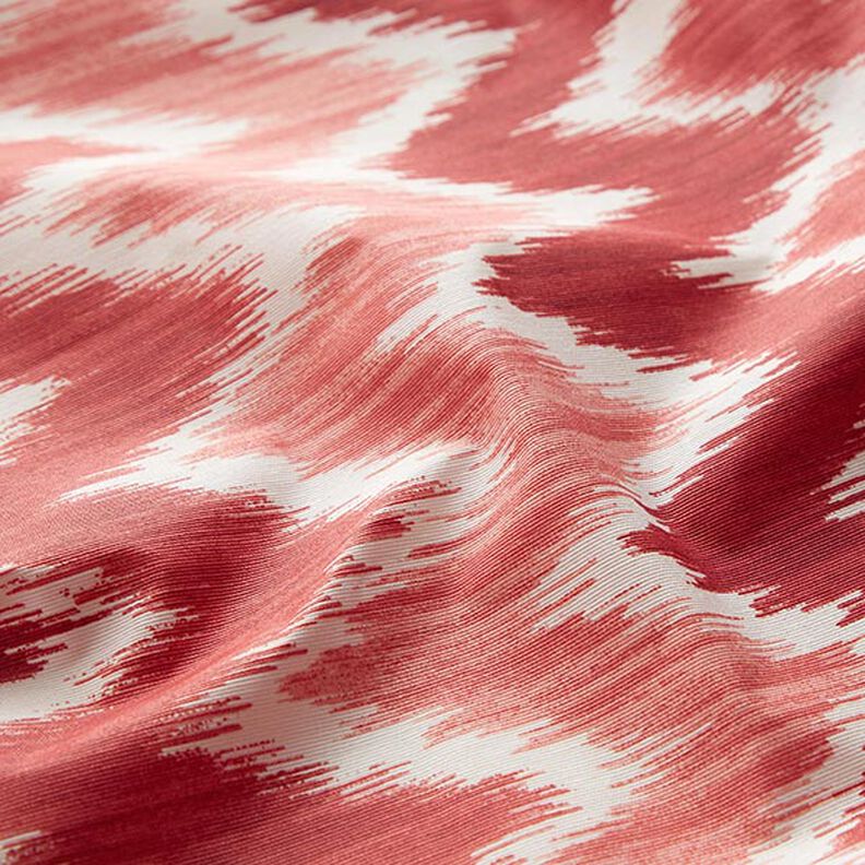 Beschichtete Baumwolle Ikat-Print – rot/weiss,  image number 2