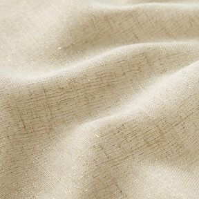 Dekostoff Voile Lurex – natur/gold, 