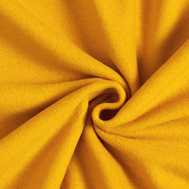 Baumwollfleece Uni – currygelb,  image number 1