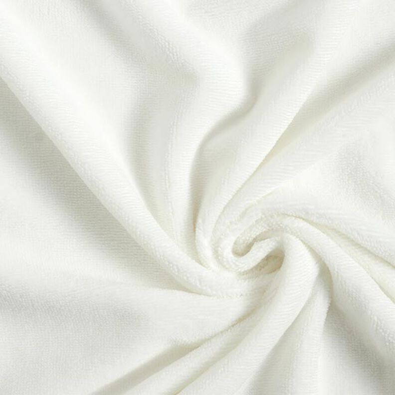 Kuschelfrottee Bambus Uni – wollweiss,  image number 1