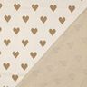 Jacquard Jersey Glitzer-Herzen | Poppy Fabrics – natur/gold metallic,  thumbnail number 4