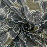 Crêpe Chiffon große Blumen – marineblau/khaki,  thumbnail number 4