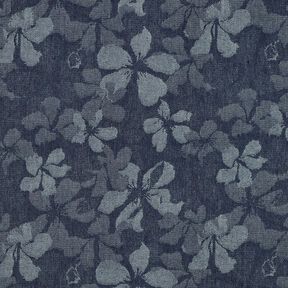 Denim Baumwoll-Mix Blumen – jeansblau, 
