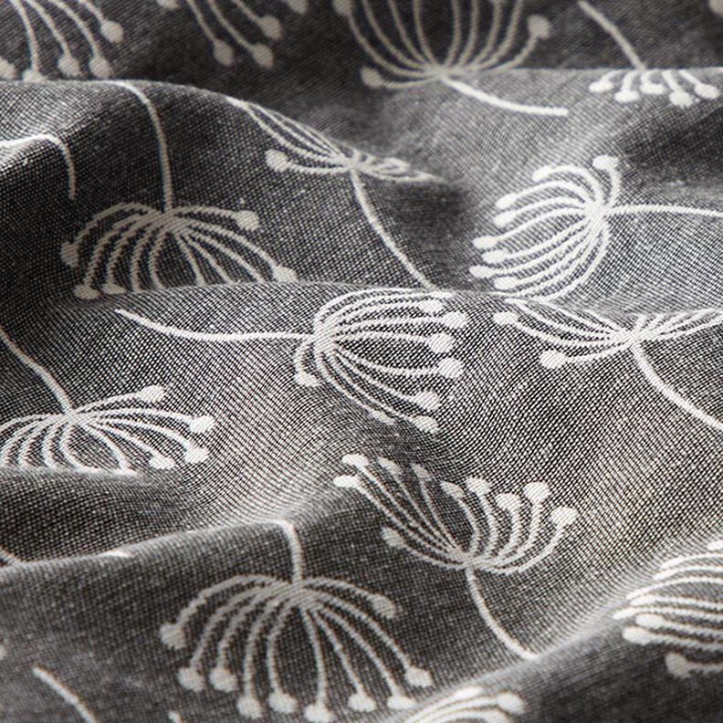 Möbelstoff Jacquard Pusteblumen – grau,  image number 2