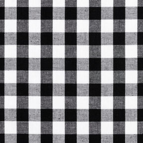 Baumwollstoff Vichykaro 1,7 cm – schwarz/weiss, 