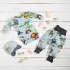 Baumwolljersey Tiere machen Urlaub – babyblau,  thumbnail number 5