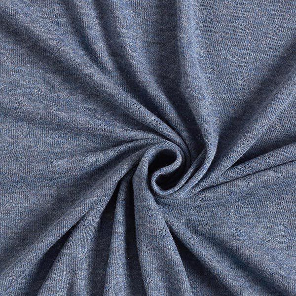 Feinstrickjersey mit Lochmuster Melange – jeansblau,  image number 1