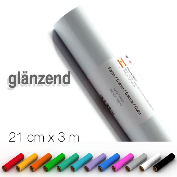 Selbstklebende Vinylfolie glänzend [21cm x 3m] – sonnengelb,  image number 2