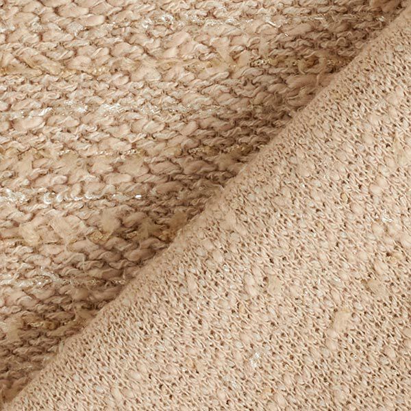 Baumwolle Feinstrick Glitzereffekt – sand | Reststück 100cm