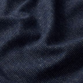 Woll-Mix feine Streifen – nachtblau/jeansblau, 