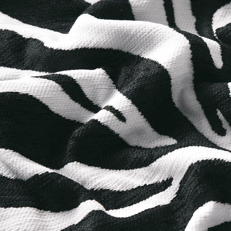 Polsterstoff Jacquard Zebra – weiss/schwarz,  image number 6