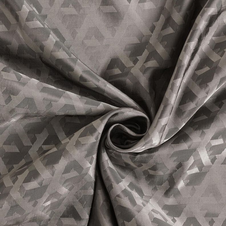 Futterstoff Jacquard geometrische Formen – grau,  image number 3