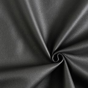 Polsterstoff Lederimitat leichte Prägung – schwarz, 