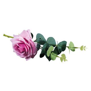 Rosen Kunstblume mit Eukalyptus | Rayher – lila, 