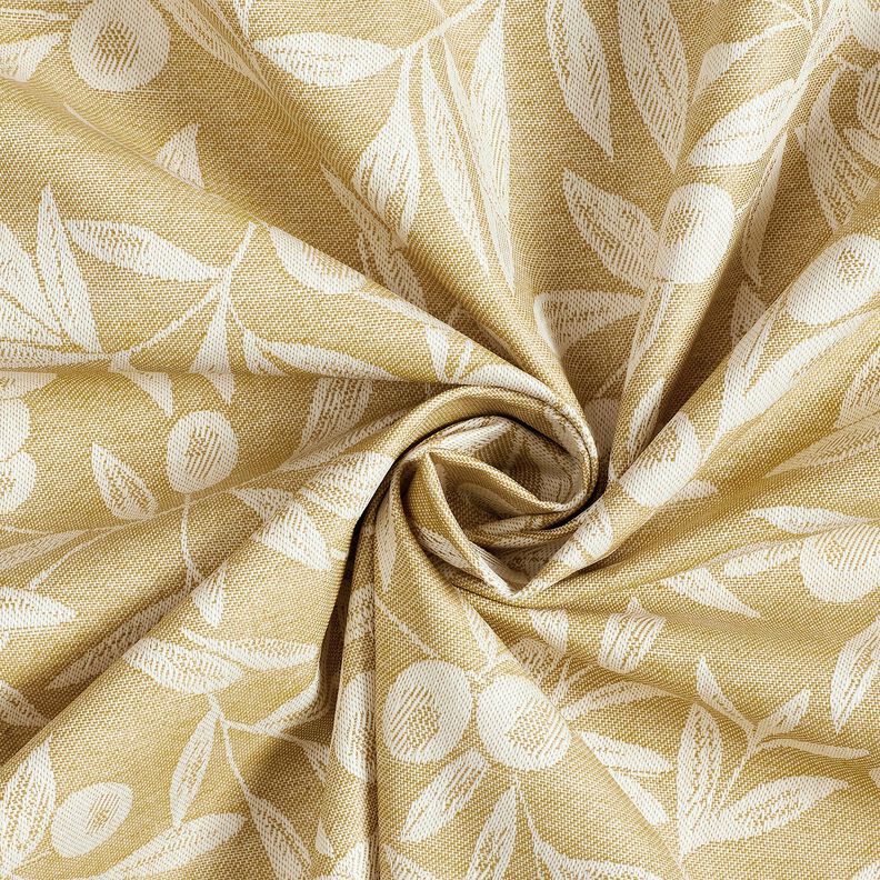 Beschichtete Baumwolle Jacquard beschichtet Oliven – gelboliv/hellbeige,  image number 3