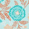Viskose Voile Blumen Tiffany – helltürkis,  thumbnail number 5