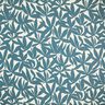 Dekostoff Halbpanama schlichte Blätter – ozeanblau/natur,  thumbnail number 1