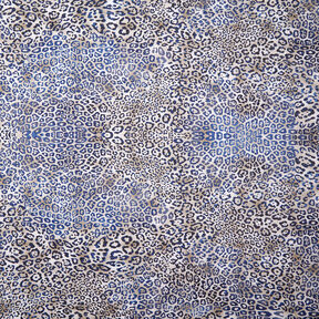 GOTS Baumwollpopeline Leomuster | TCC x LOOKS by Wolfgang Joop – indigo/helltaupe, 