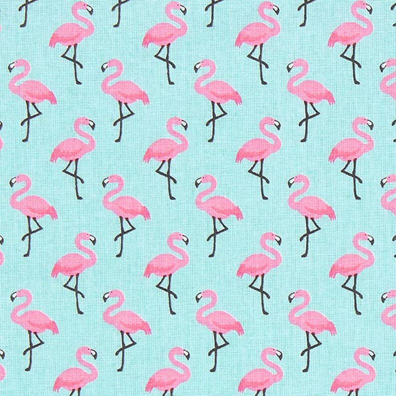 Cretonne Flamingo 3 – türkis,  image number 1