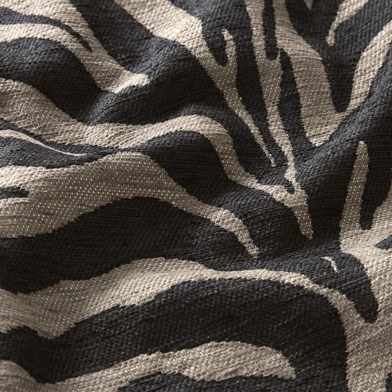 Polsterstoff Jacquard Zebra – khaki/schwarz, image number 6