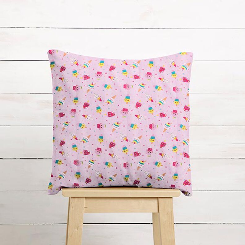 Baumwollstoff Cretonne Eiscreme – rosa,  image number 6