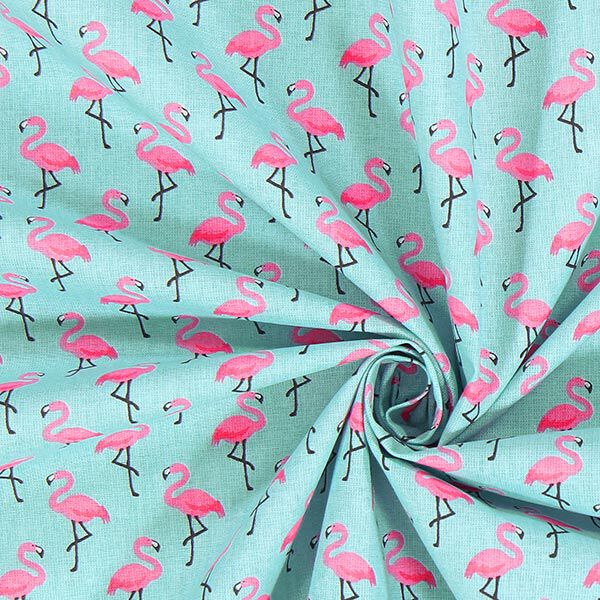 Cretonne Flamingo 3 – türkis,  image number 2