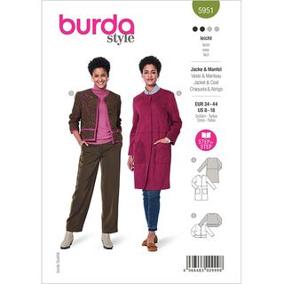 Jacke / Mantel | Burda 5951 | 34-44, 
