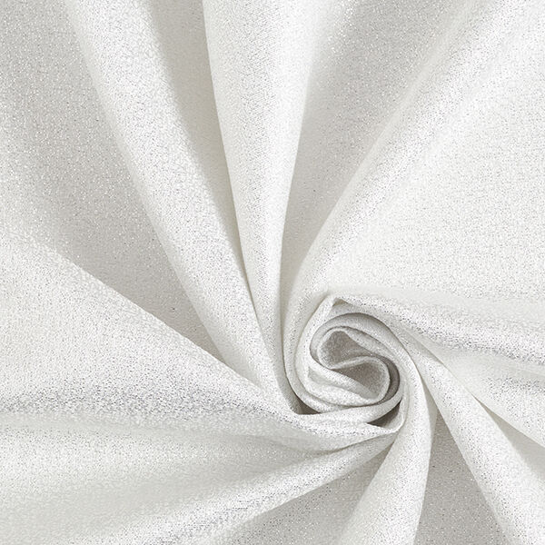 Jacquard mit Metallfäden Melange – weiss/silber | Reststück 50cm