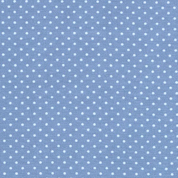 Baumwolljersey Pünktchen – jeansblau | Reststück 50cm