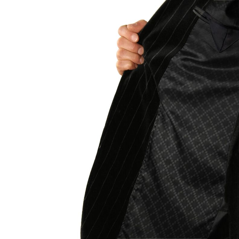 Futterstoff Jacquard Rauten – schwarz,  image number 5