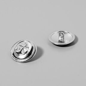 Metallknopf Anker – silber metallic, 