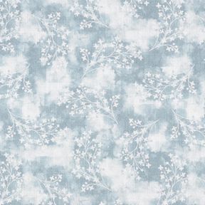 Baumwollstoff Popeline feine Zweige &ndash; blau, 