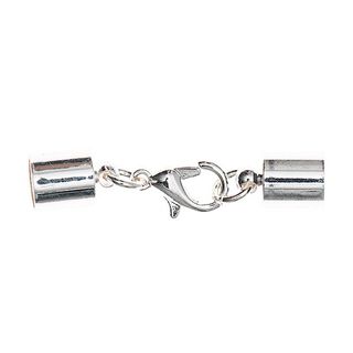 Karabiner mit Endkappen [7 mm], Jewellery Made by Me | Rico Design - silber, 