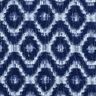 Baumwollpopeline Rauten & Glitzertropfen – indigo/weiss,  thumbnail number 1