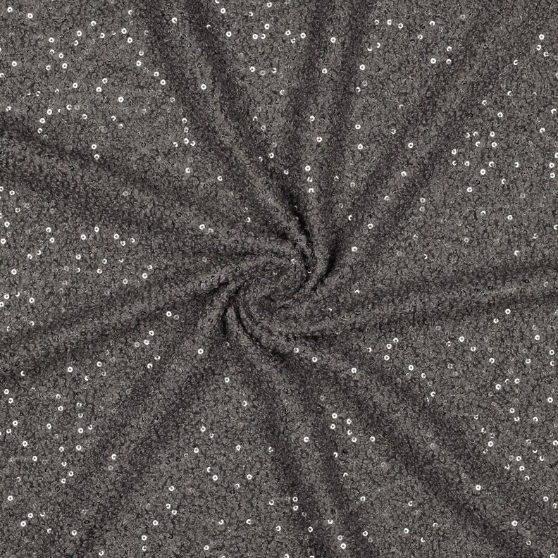 Strick-Bouclé Pailletten Uni | Poppy Fabrics – grau,  image number 4