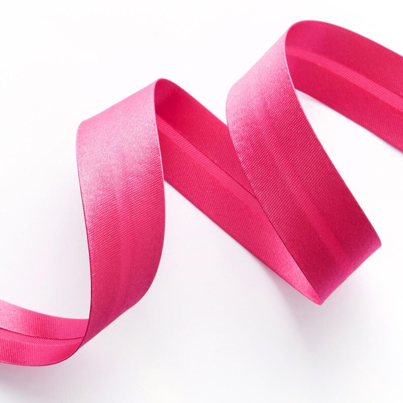 Schrägband Satin [20 mm] – intensiv pink,  image number 2