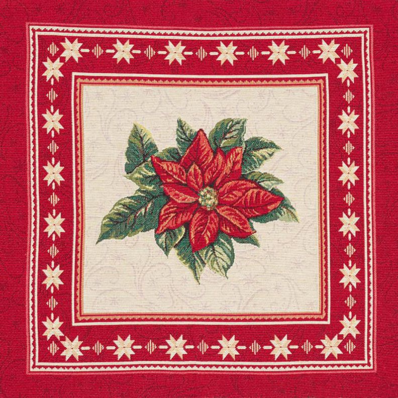 Dekostoff Gobelinstück Weihnachtsstern – rot,  image number 1