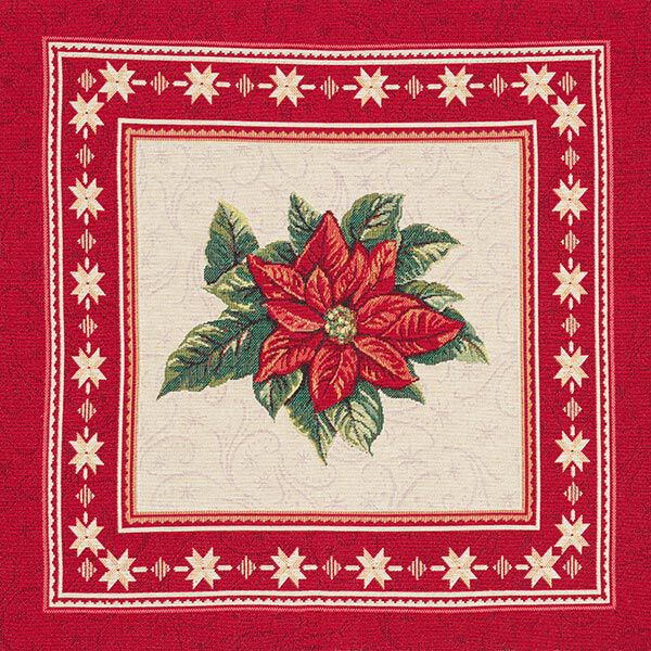 Dekostoff Gobelinstück Weihnachtsstern – rot, image number 1