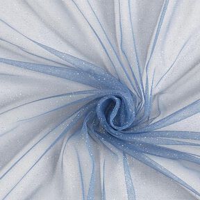 Glitzertüll Royal – jeansblau/silber, 