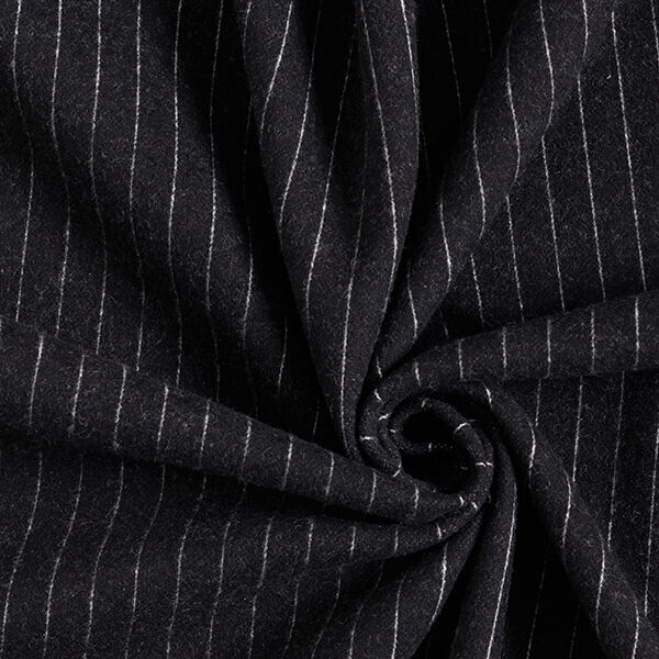 Strickjacquard aufgeraut Nadelstreifen – schwarz, image number 4