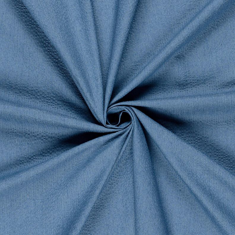 Denim Baumwoll-Mix Seersucker – jeansblau,  image number 1