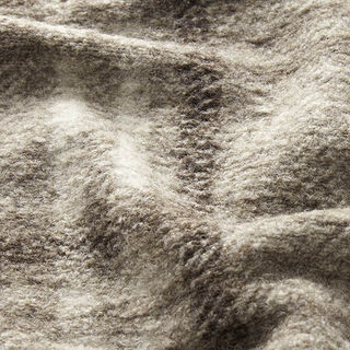 Mantelstrick Woll-Mix Karo – taupe, 