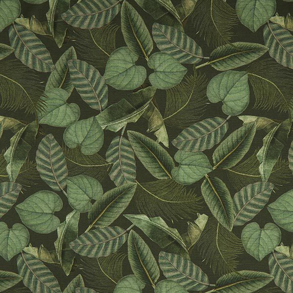 Outdoorstoff Canvas Palmenblätter – dunkelgrün,  image number 1