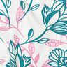 Viskose-Leinen-Mix Blumen | Poppy Fabrics – elfenbein/türkis,  thumbnail number 2
