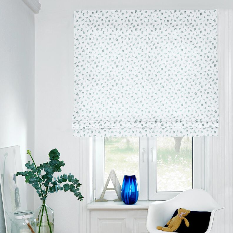 Musselin/ Doppel-Krinkel Gewebe Zweige | Poppy Fabrics – weiss/schilf, image number 6