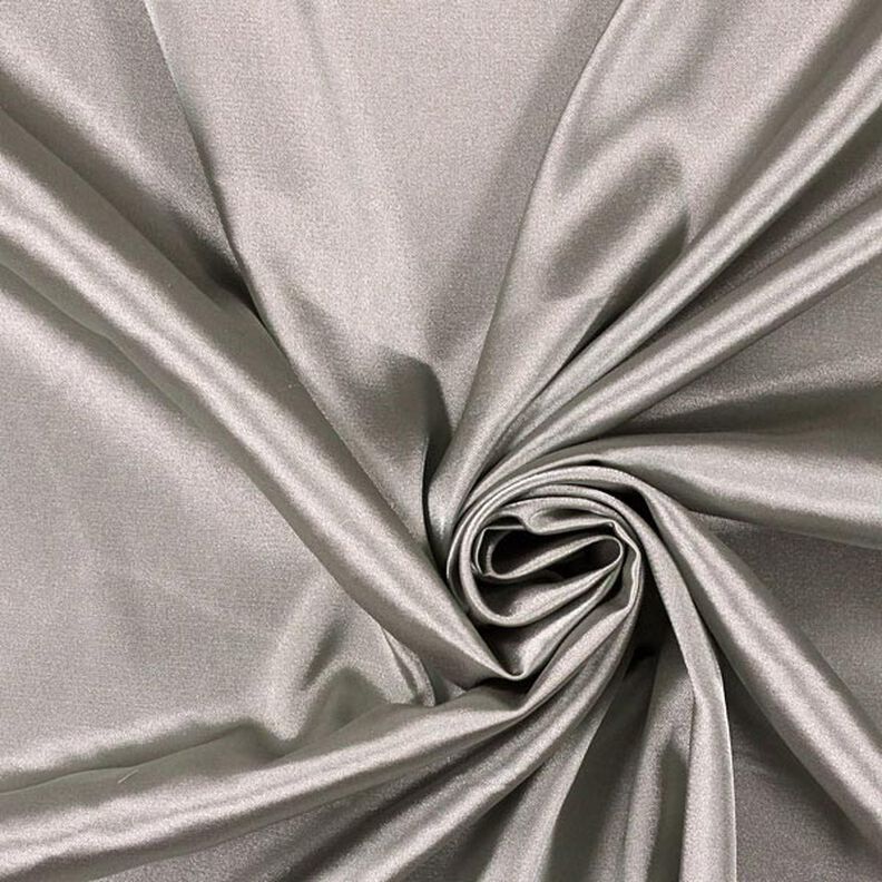 Stretch Satin – silber metallic,  image number 1