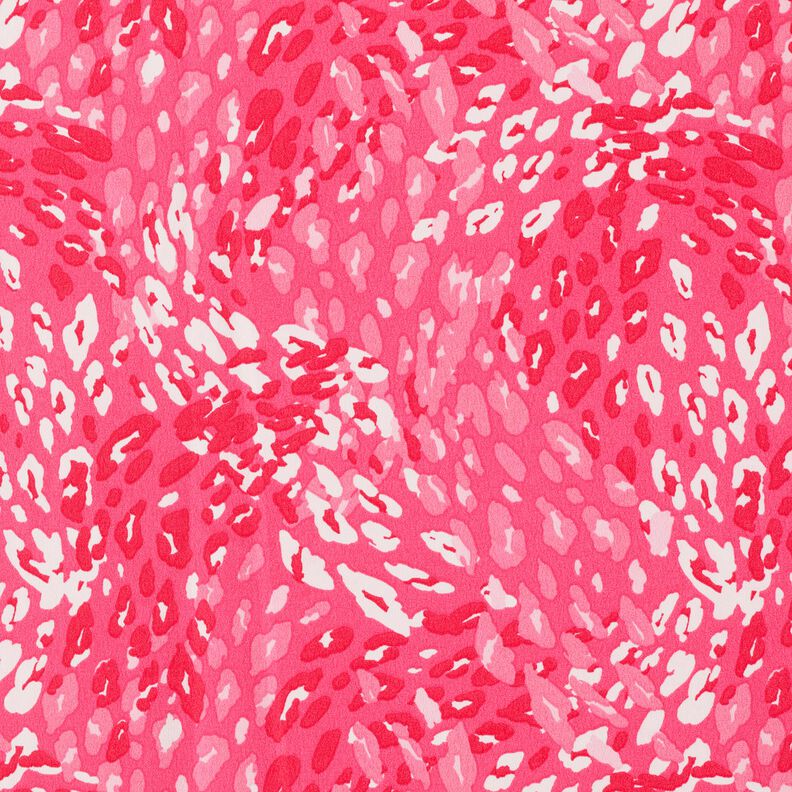 Kreppstoff abstraktes Leomuster – intensiv pink,  image number 1