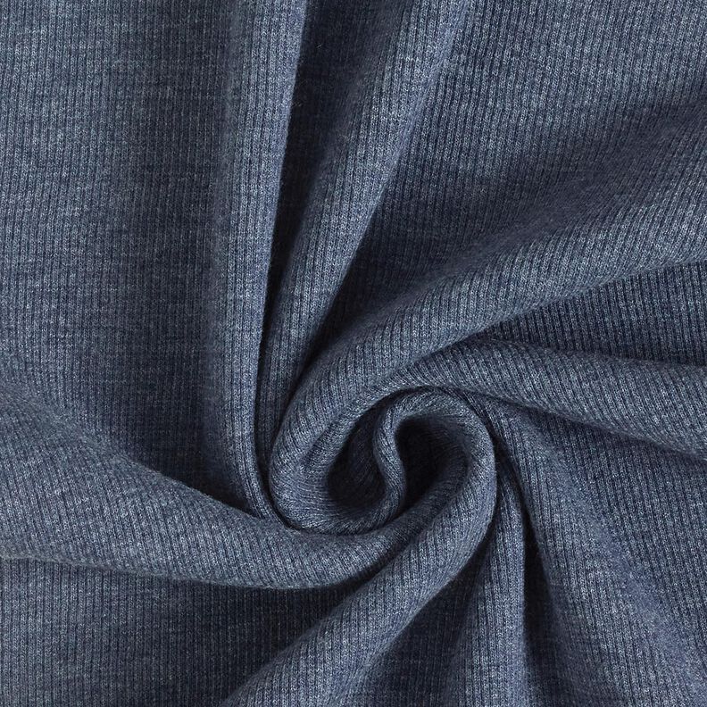 2x2 Bündchen Melange – jeansblau,  image number 1